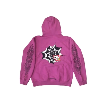 Top Quality Chrome Hearts Matty Boy Spider Web Hoodie Purple 02