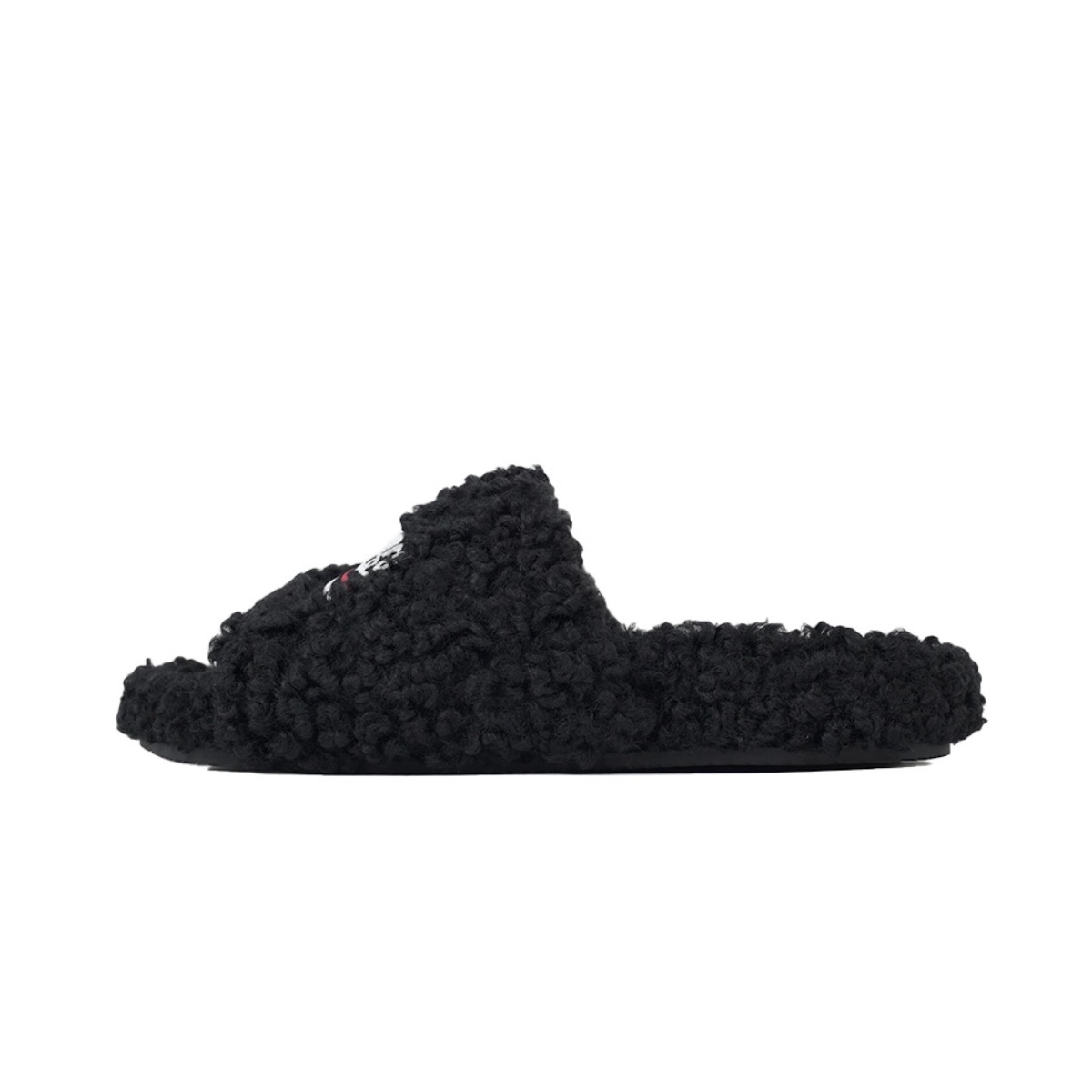Balenciaga Furry Slide Black 654747 W2DO1 1096