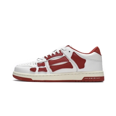Pkgod AMIRI Skel Panelled Top Low White Red MFS003-124 01