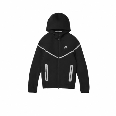 Nike Sportswear Tech Fleece Full Zip Hoodie & Joggers Reflective Details Set Black 02