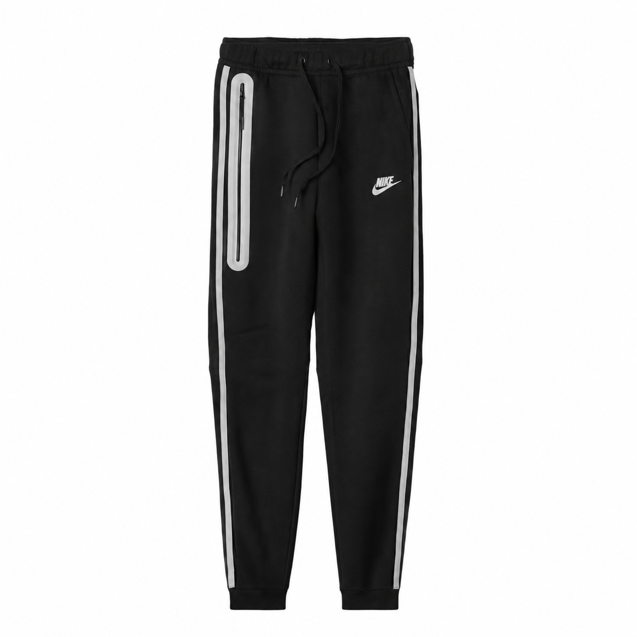 Top Quality Nike Sportswear Tech Fleece Full Joggers Reflective Details Set Black