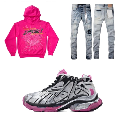 Balenciaga Runner + Hoodie +Jeans bundle 01