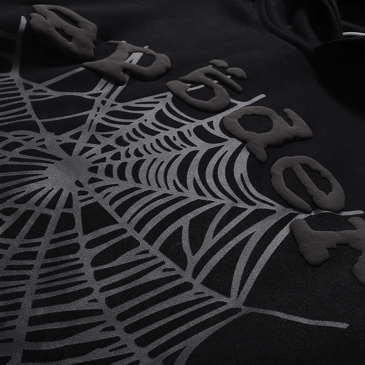 Sp5der Phantom Web Hoodie & Sweatpant Set Black Suit