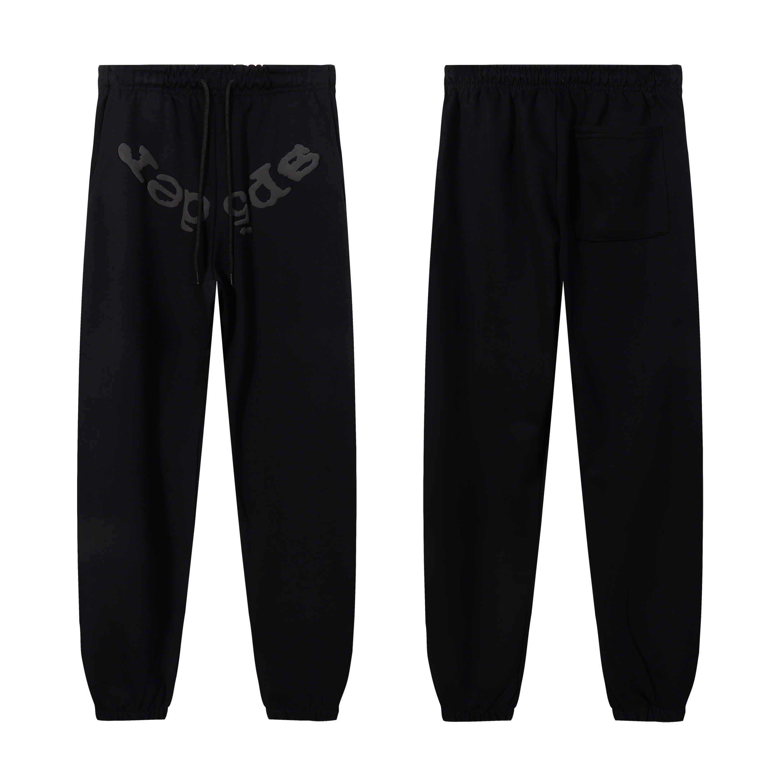 Sp5der Phantom Web Hoodie & Sweatpant Set Black Suit