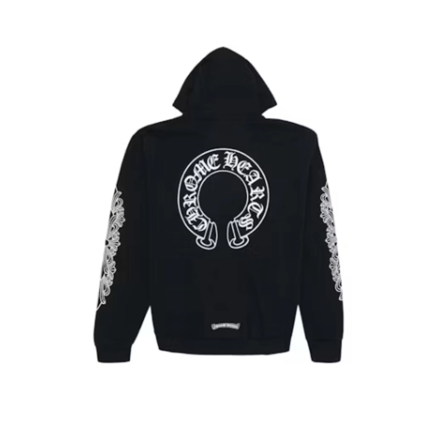 Chrome Hearts Horse Shoe Floral Hoodie Black