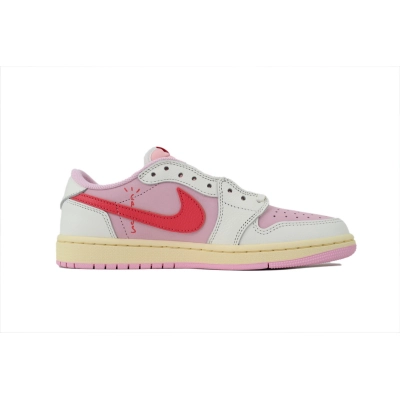 Pkgod Jordan 1 Retro Low OG SP Travis Scott Sail Tropical Pink IQ7604-101  02