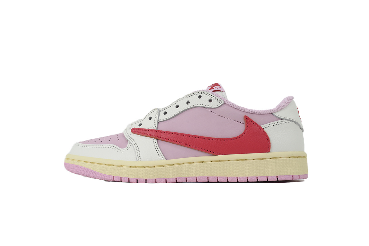 Pkgod Jordan 1 Retro Low OG SP Travis Scott Sail Tropical Pink IQ7604-101 