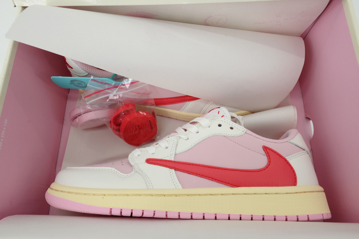 Jordan 1 Retro Low OG SP Travis Scott Sail Tropical Pink IQ7604-101 