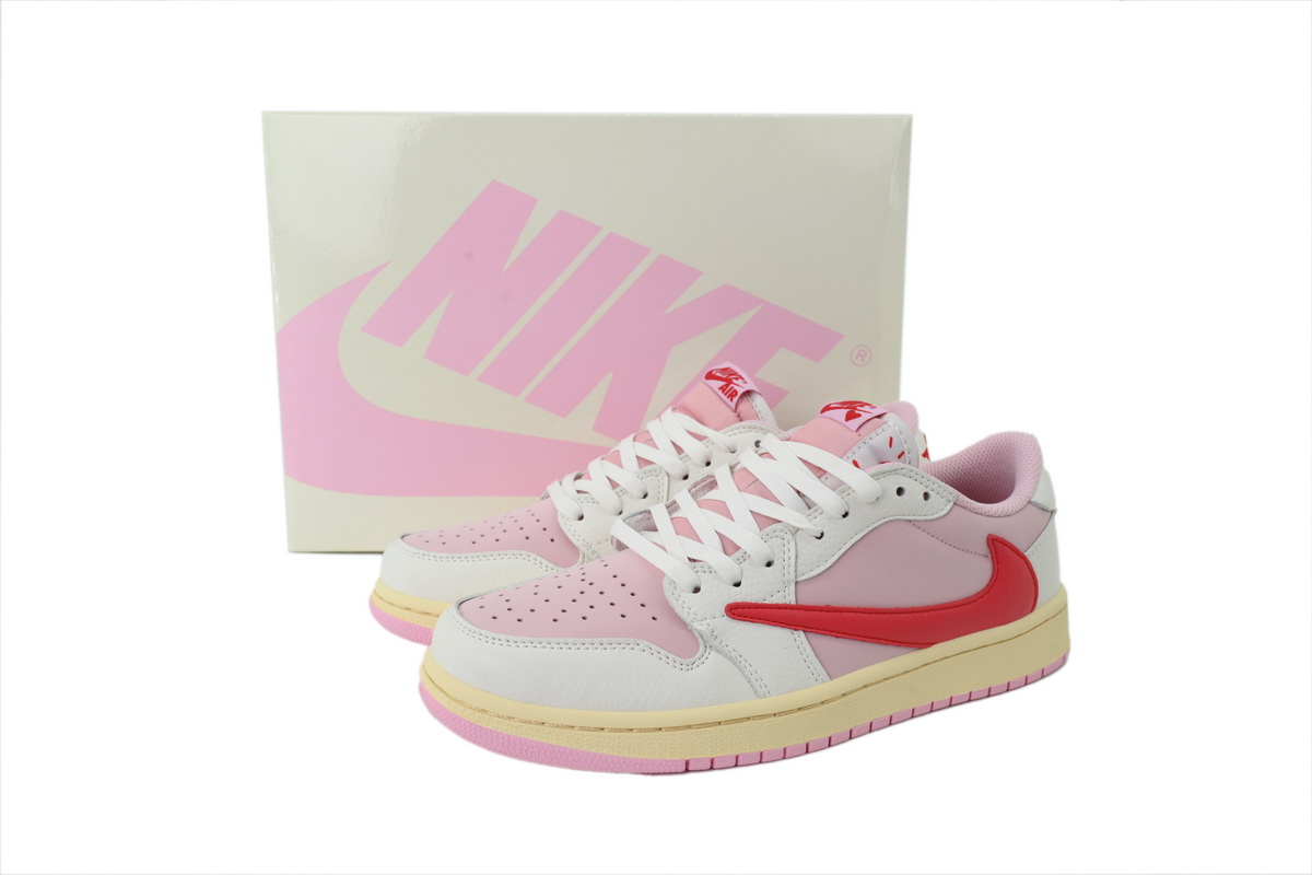 Jordan 1 Retro Low OG SP Travis Scott Sail Tropical Pink IQ7604-101 