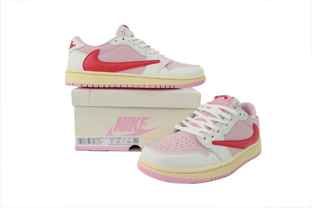 Jordan 1 Retro Low OG SP Travis Scott Sail Tropical Pink IQ7604-101 