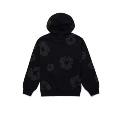 Top Quality Denim Tears Cotton Wreath Hoodie Black Monochrome 02