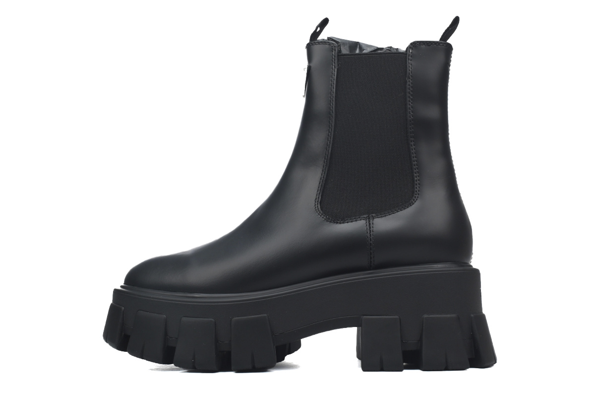 Prada Monolith Chelsea Boots Black