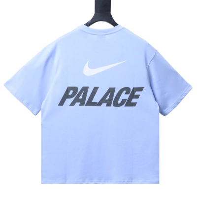 Top Quality Palace x Nike Font Swoosh T-shirt Sky Blue 02