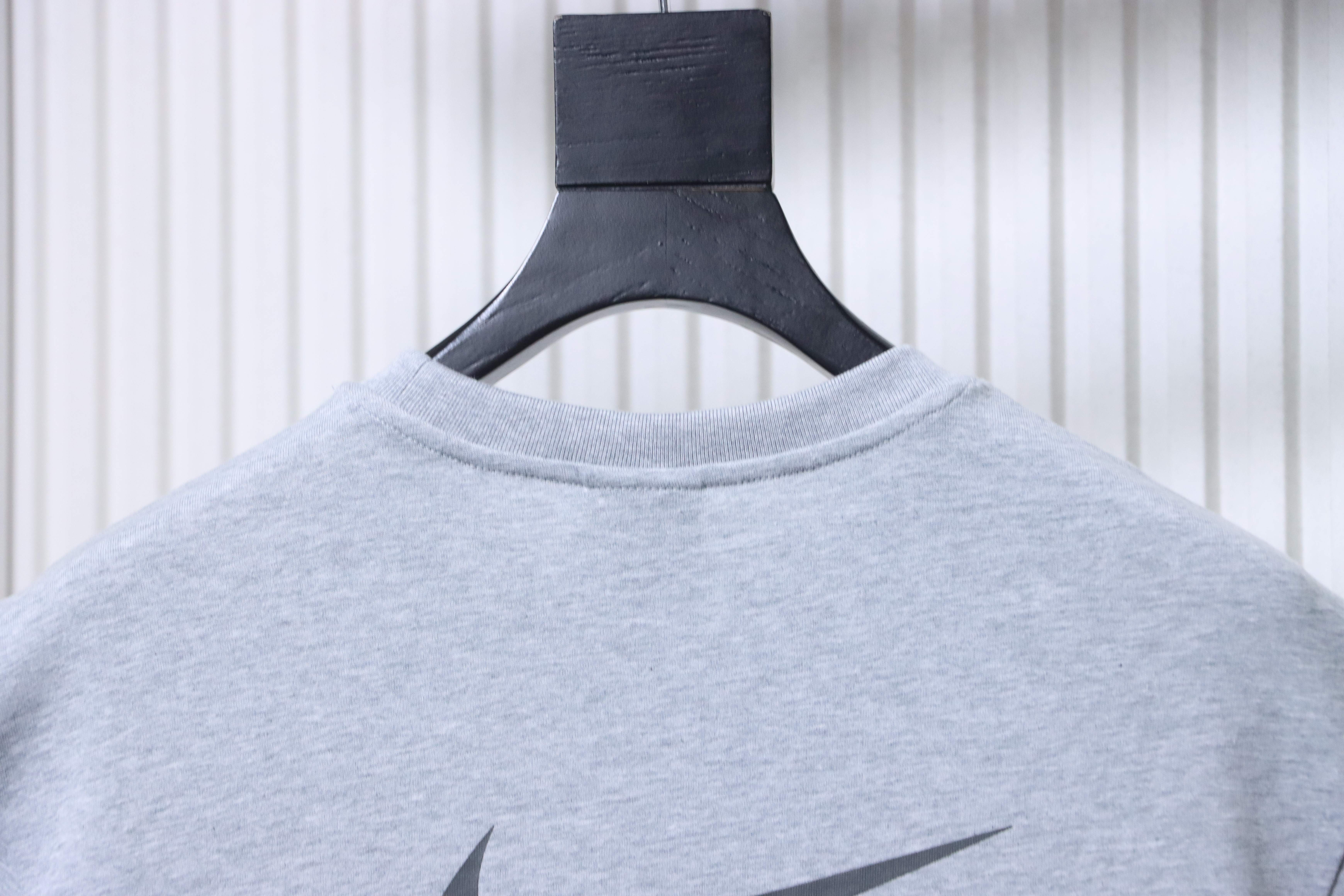 Top Quality Palace x Nike Font Swoosh T-shirt Grey Marl