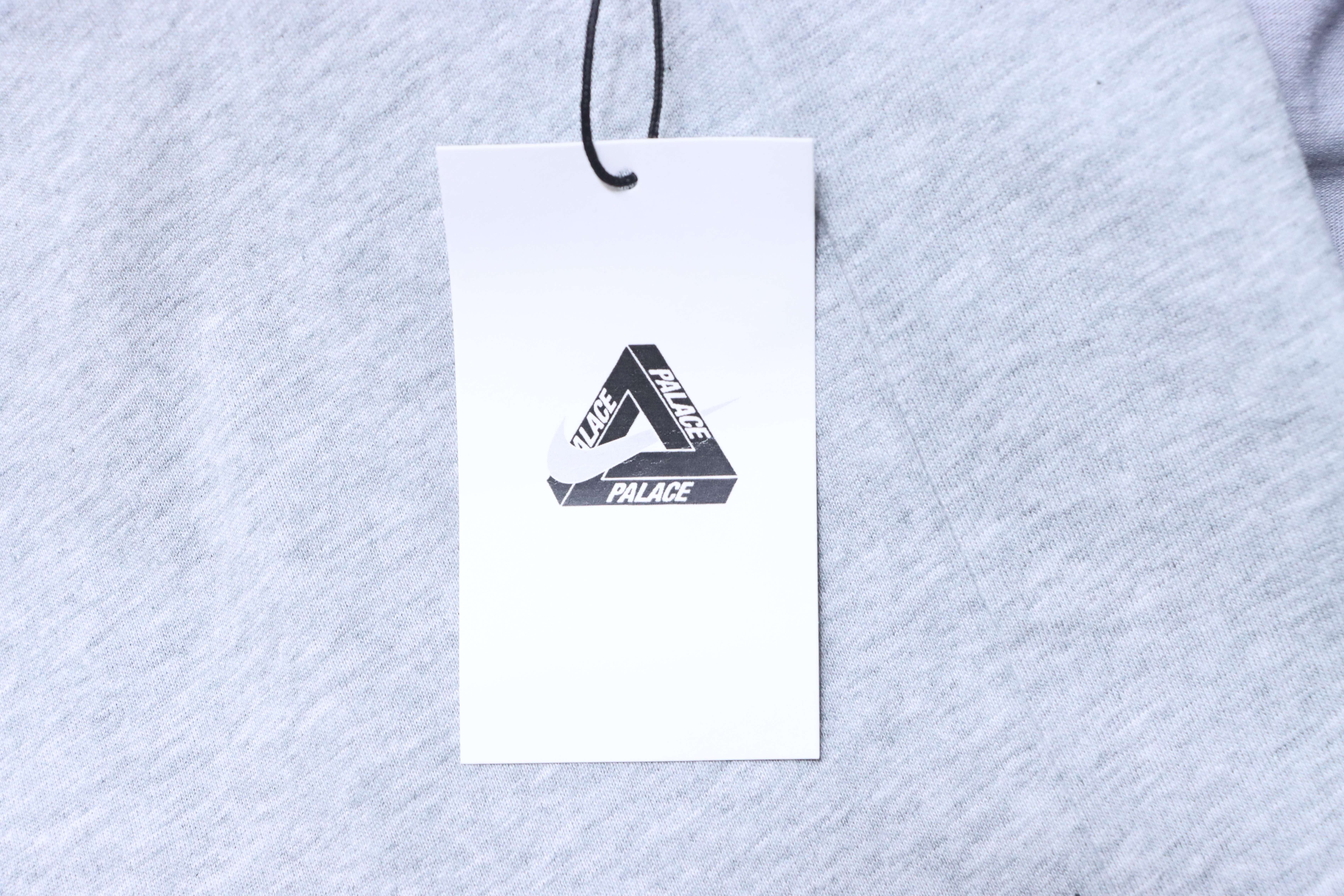 Top Quality Palace x Nike Font Swoosh T-shirt Grey Marl
