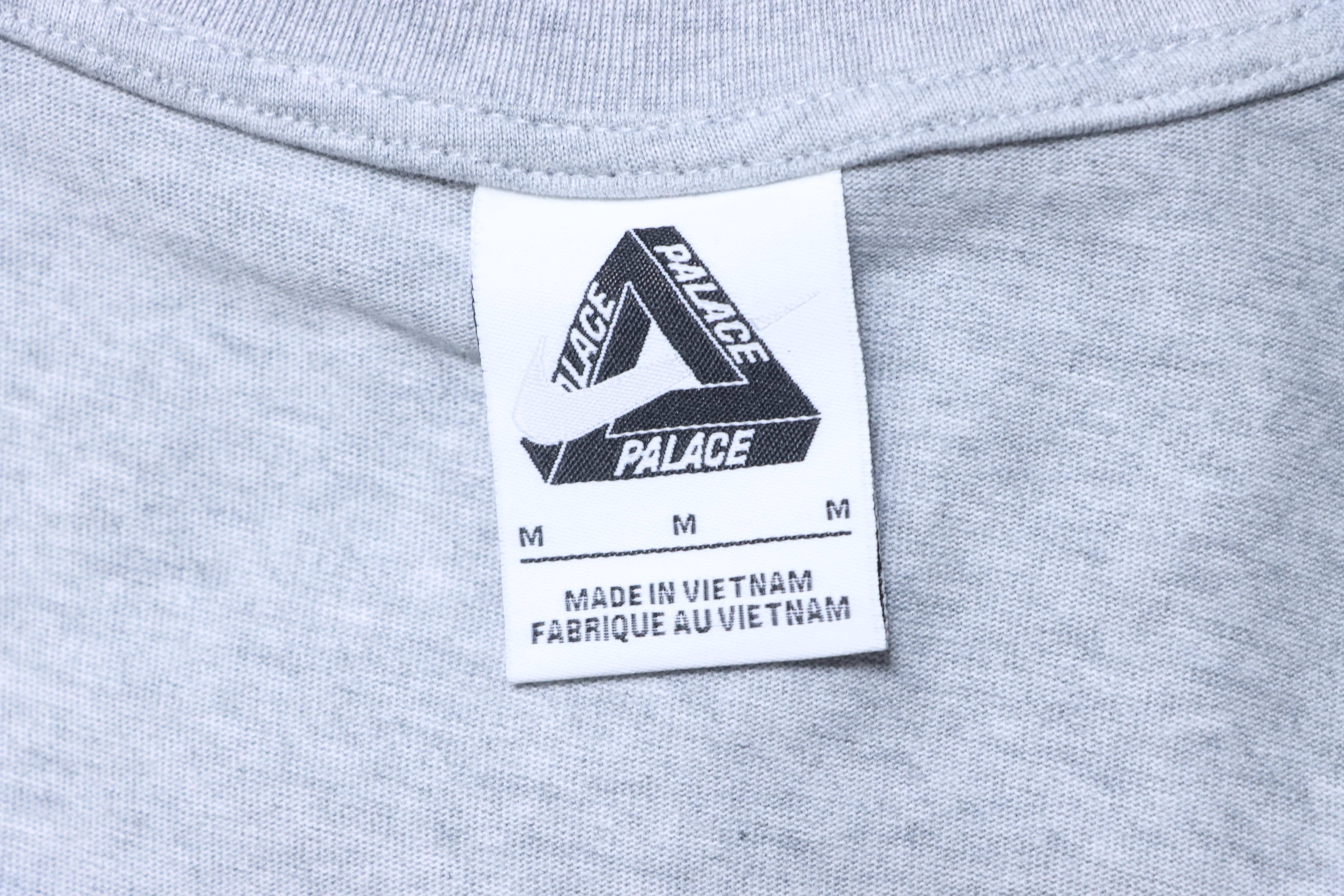 Top Quality Palace x Nike Font Swoosh T-shirt Grey Marl