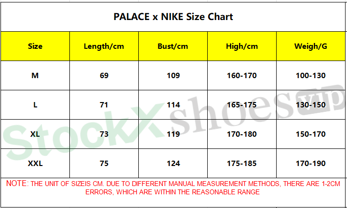 Top Quality Palace x Nike Font Swoosh T-shirt Black