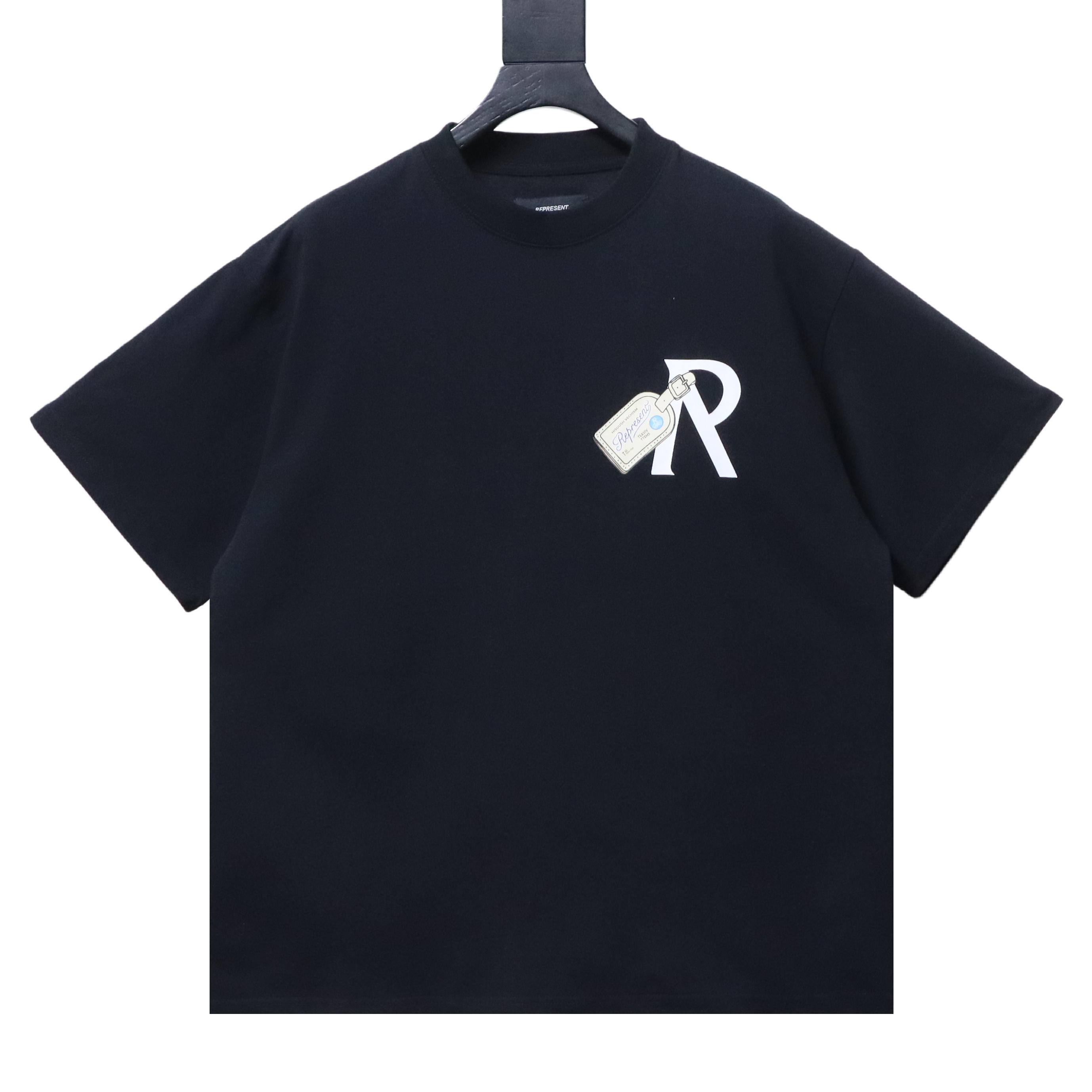 Top Quality Represent Luggage Tag T-shirt Antique Black