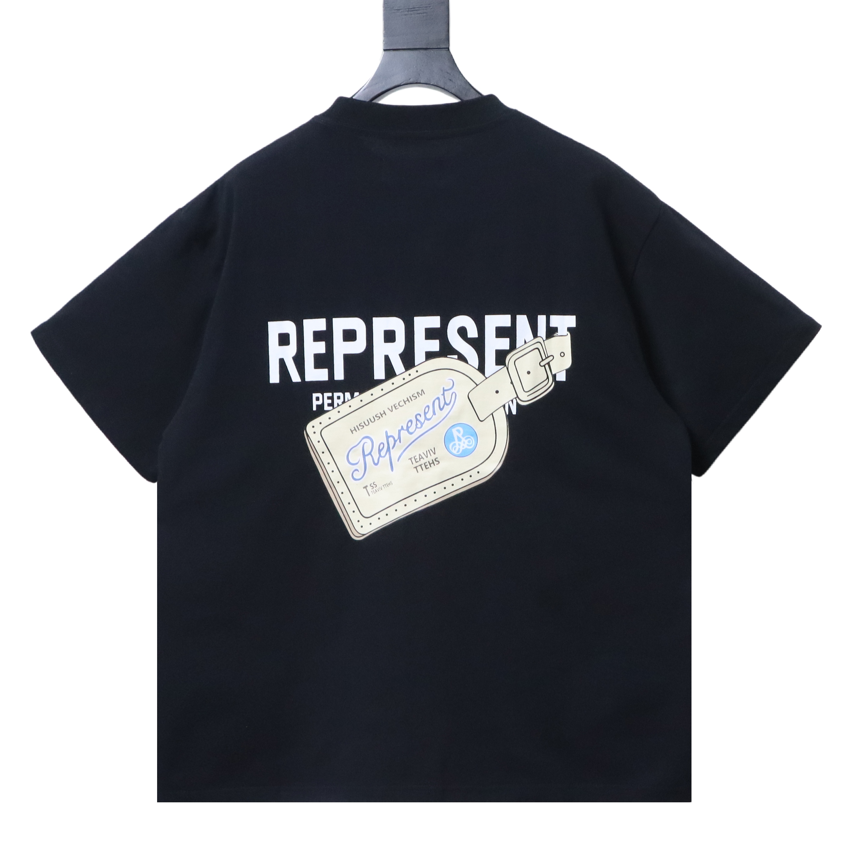 Top Quality Represent Luggage Tag T-shirt Antique Black