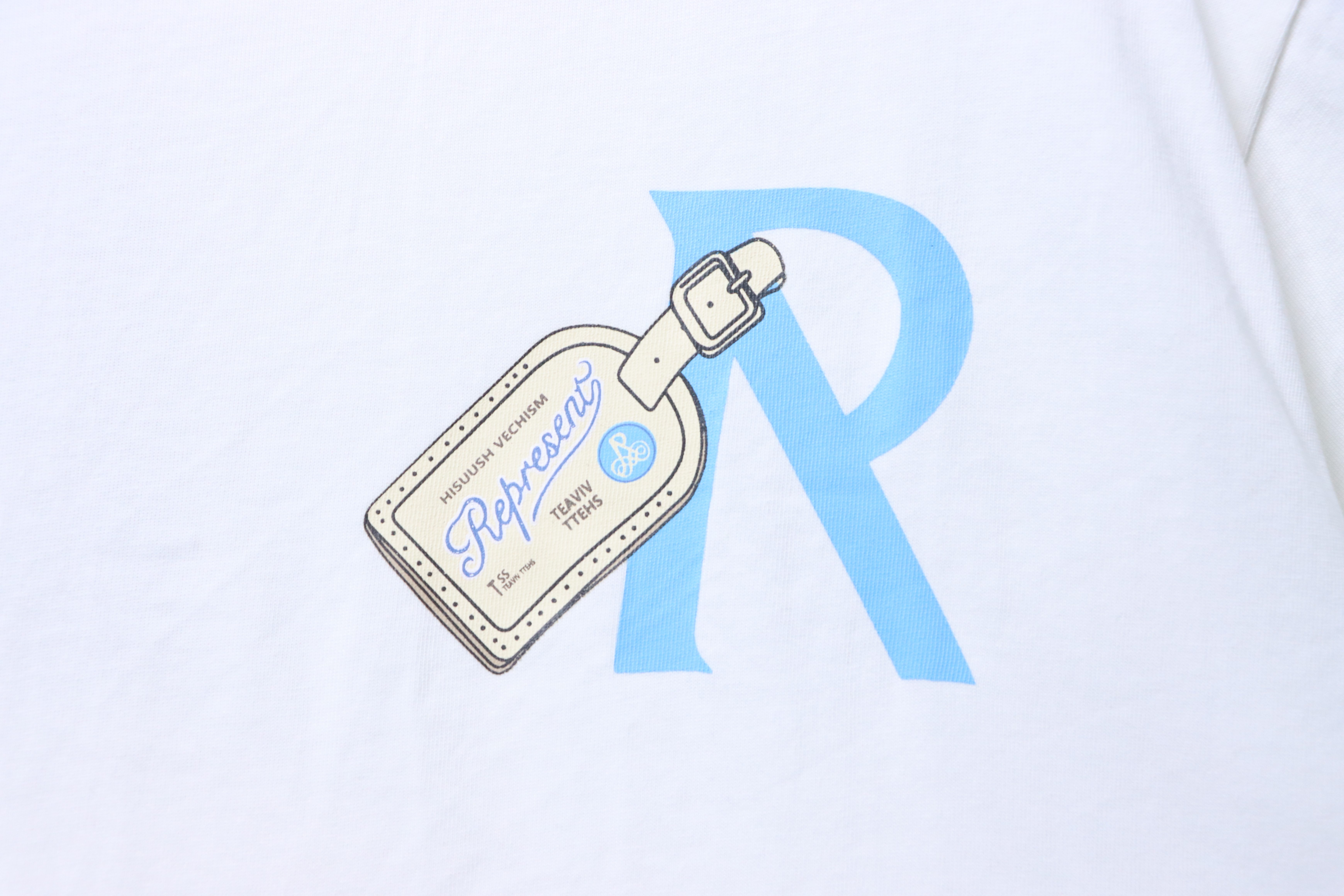 Top Quality Represent Luggage Tag T-shirt Antique White