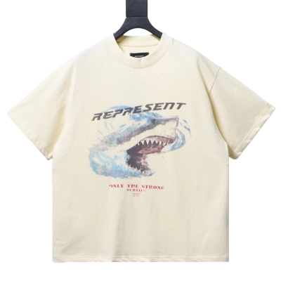 Top Quality Represent Only The Strong Survive Shark T-Shirt Vintage White 01