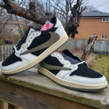  Pkgod Air Jordan 1 Retro Low OG SP Travis Scott Olive review Yamile Gil