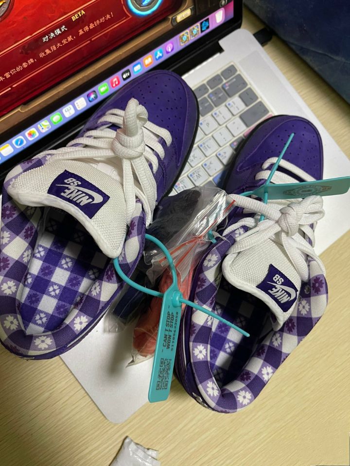 Pkgod Nike SB Dunk Low Pro OG QS Purple Lobster（Special Box) review Leo Holder