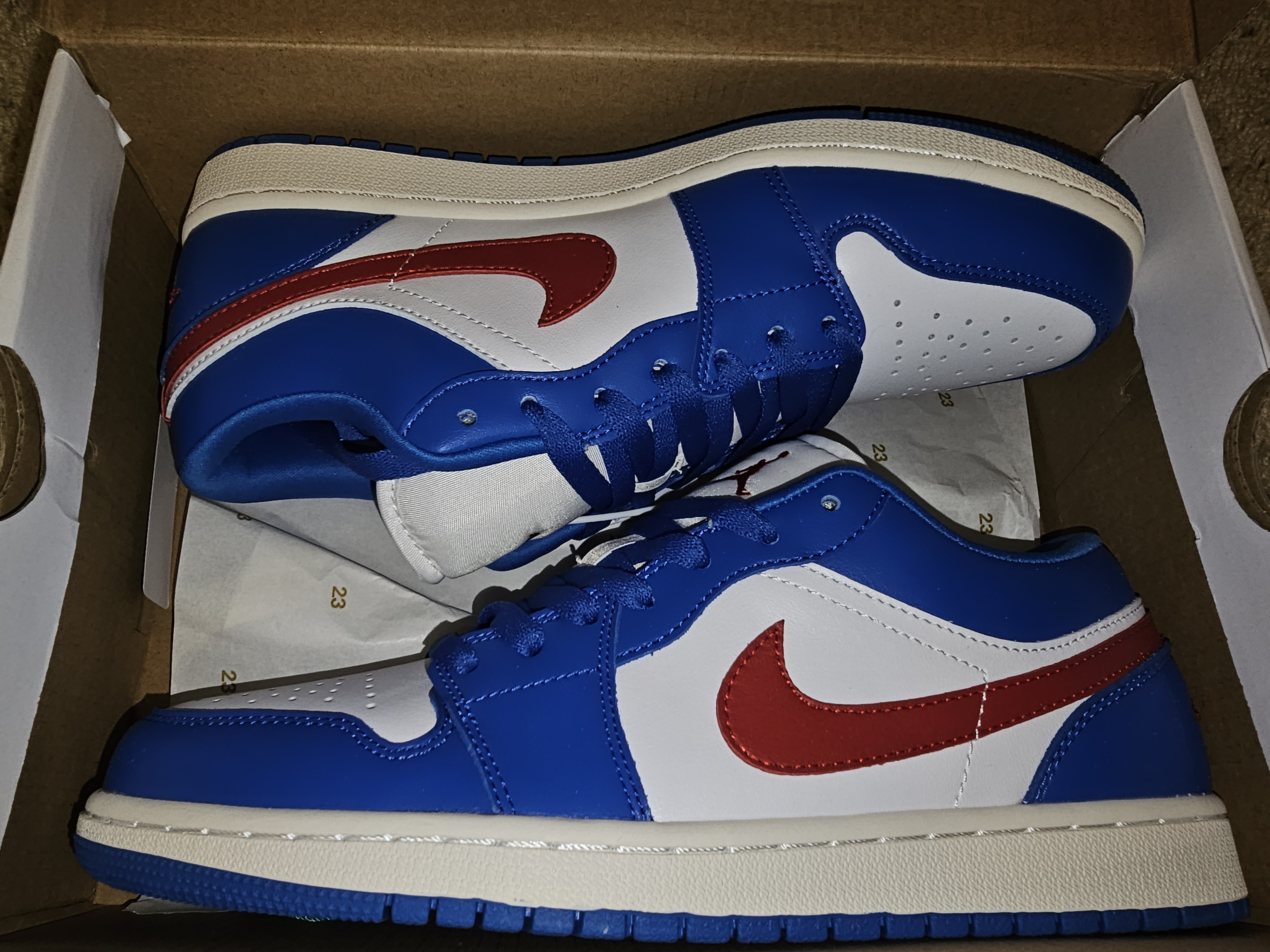    Stockxshoes Special Sale &Air Jordan 1 Low Sport Blue Gym Red review 0
