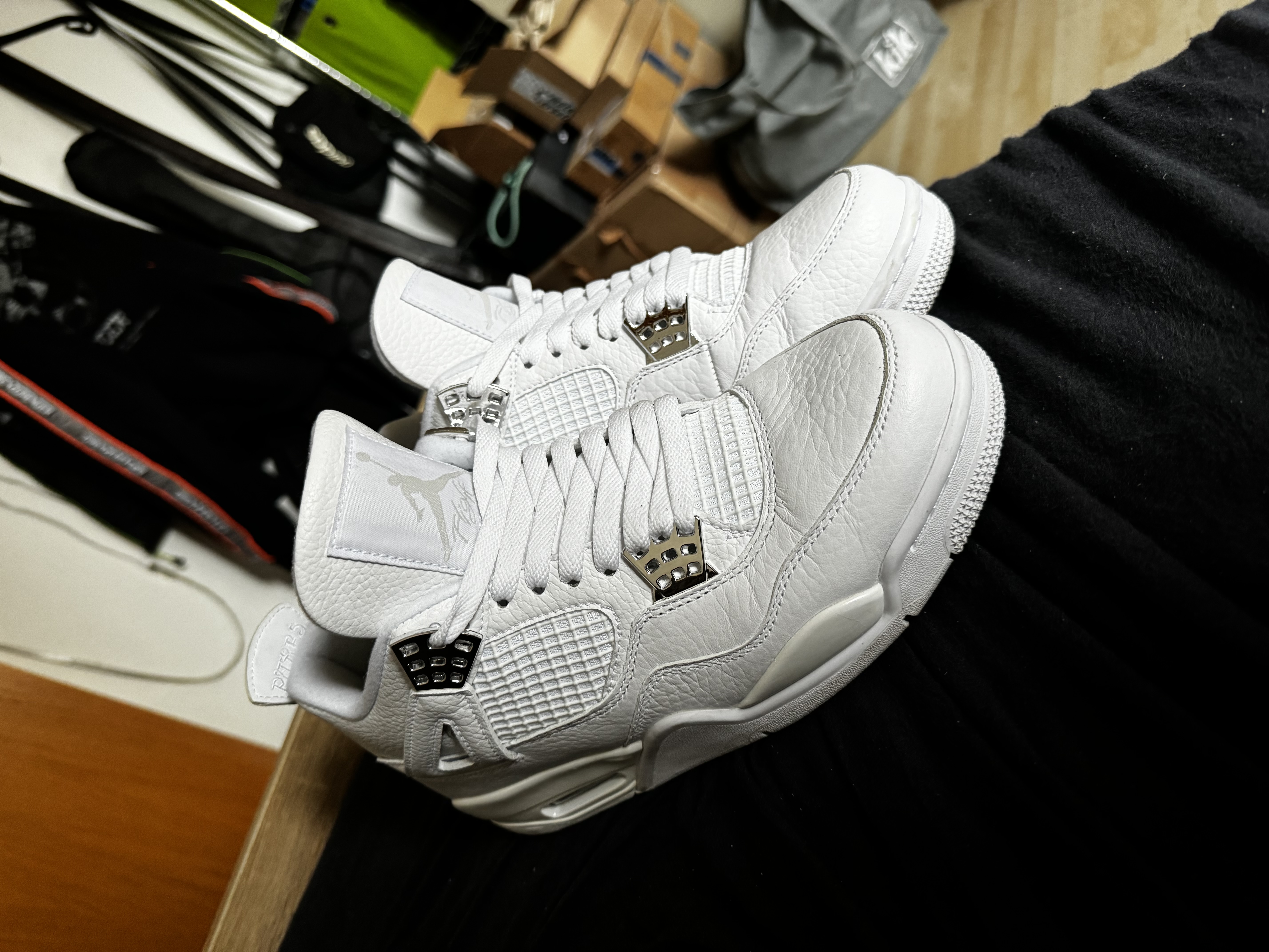Pkgod Air Jordan 4 Retro Pure Money   review K.M 01