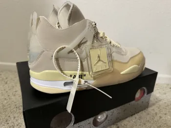  Pkgod  Air Jordan 4 Retro Off-White Sail   review Miguel Cerda 01