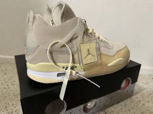  Pkgod  Air Jordan 4 Retro Off-White Sail   review 
