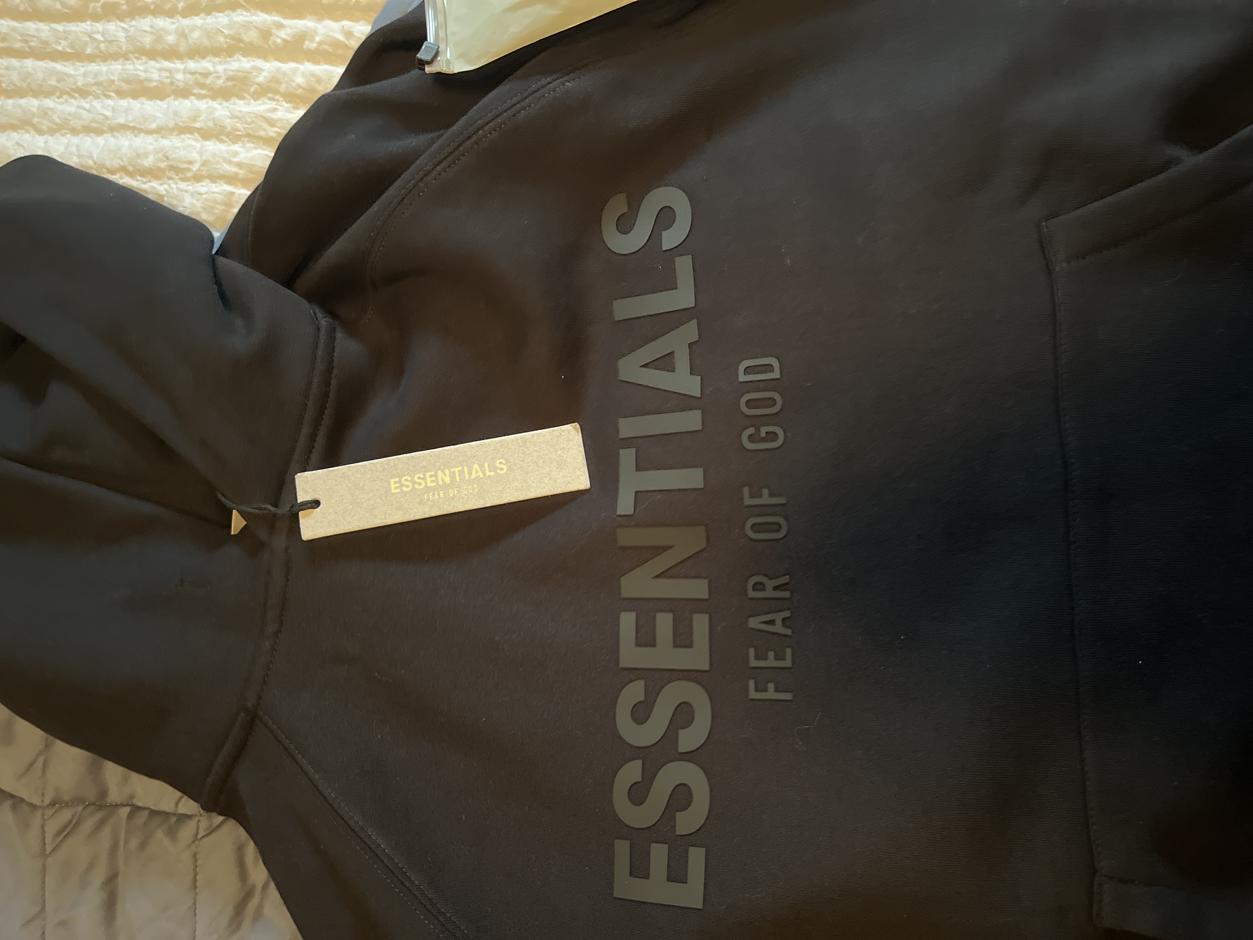     Fear Of God Essentials Hoodie Black  review 2
