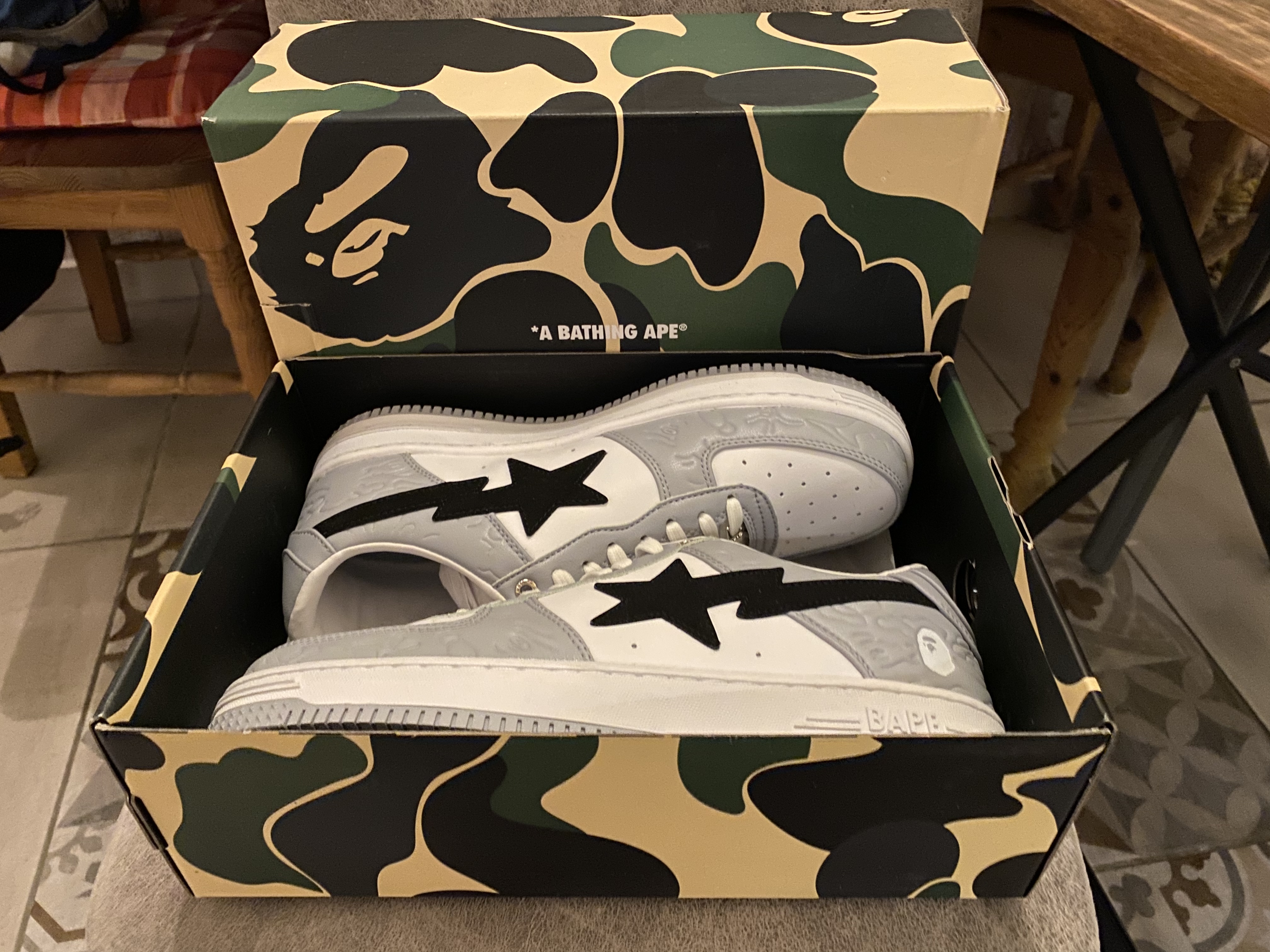    $29 For 2nd Pair & A Bathing Ape Bape Sta Low Grey Black review 1