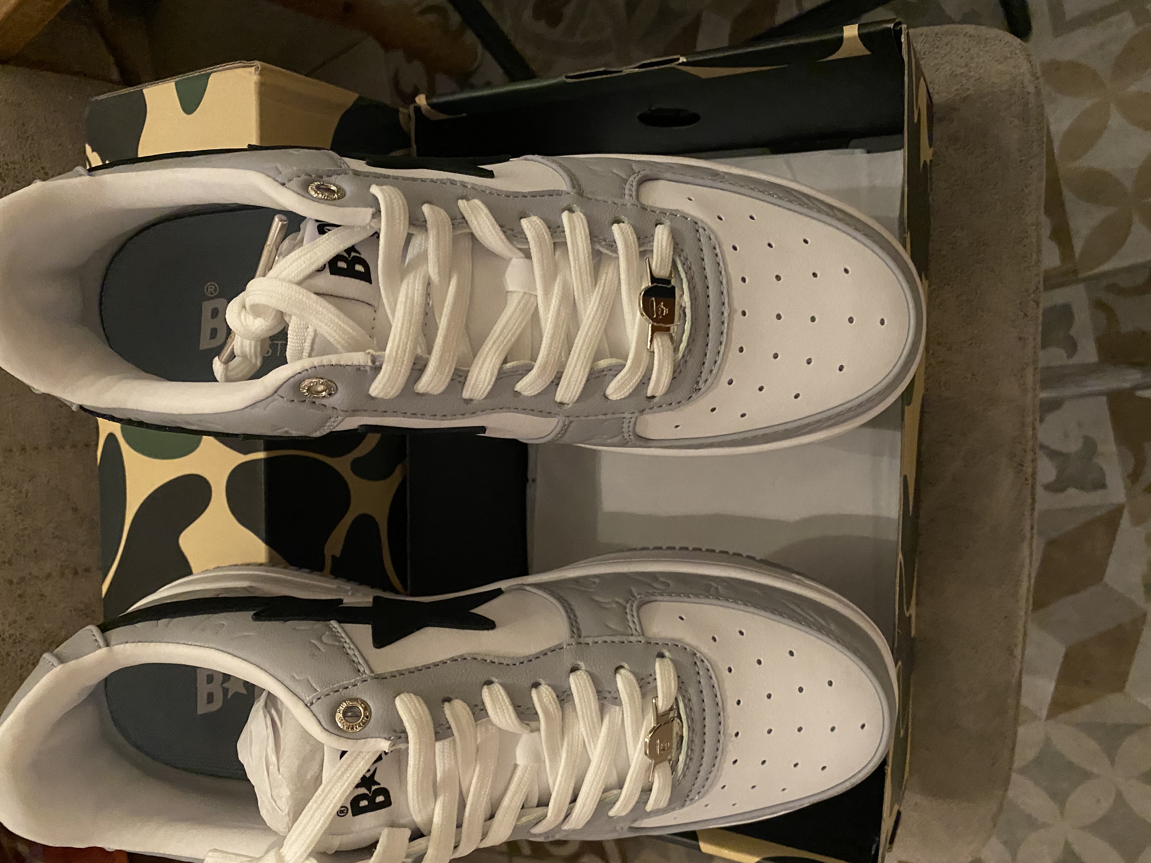   $29 For 2nd Pair & A Bathing Ape Bape Sta Low Grey Black review 2