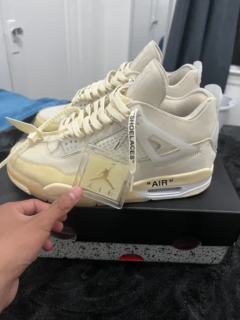  Pkgod  Air Jordan 4 Retro Off-White Sail   review Ovidio 03