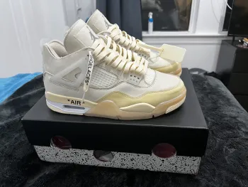  Pkgod  Air Jordan 4 Retro Off-White Sail   review Ovidio 04
