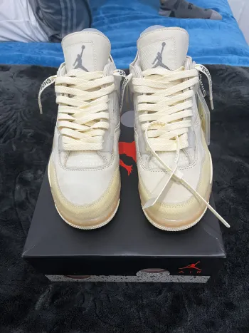  Pkgod  Air Jordan 4 Retro Off-White Sail   review Ovidio 05