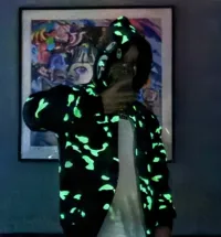 Top Quality BAPE City Camo Shark WGM Full-Zip Hoodie Black（Glow）  review 0