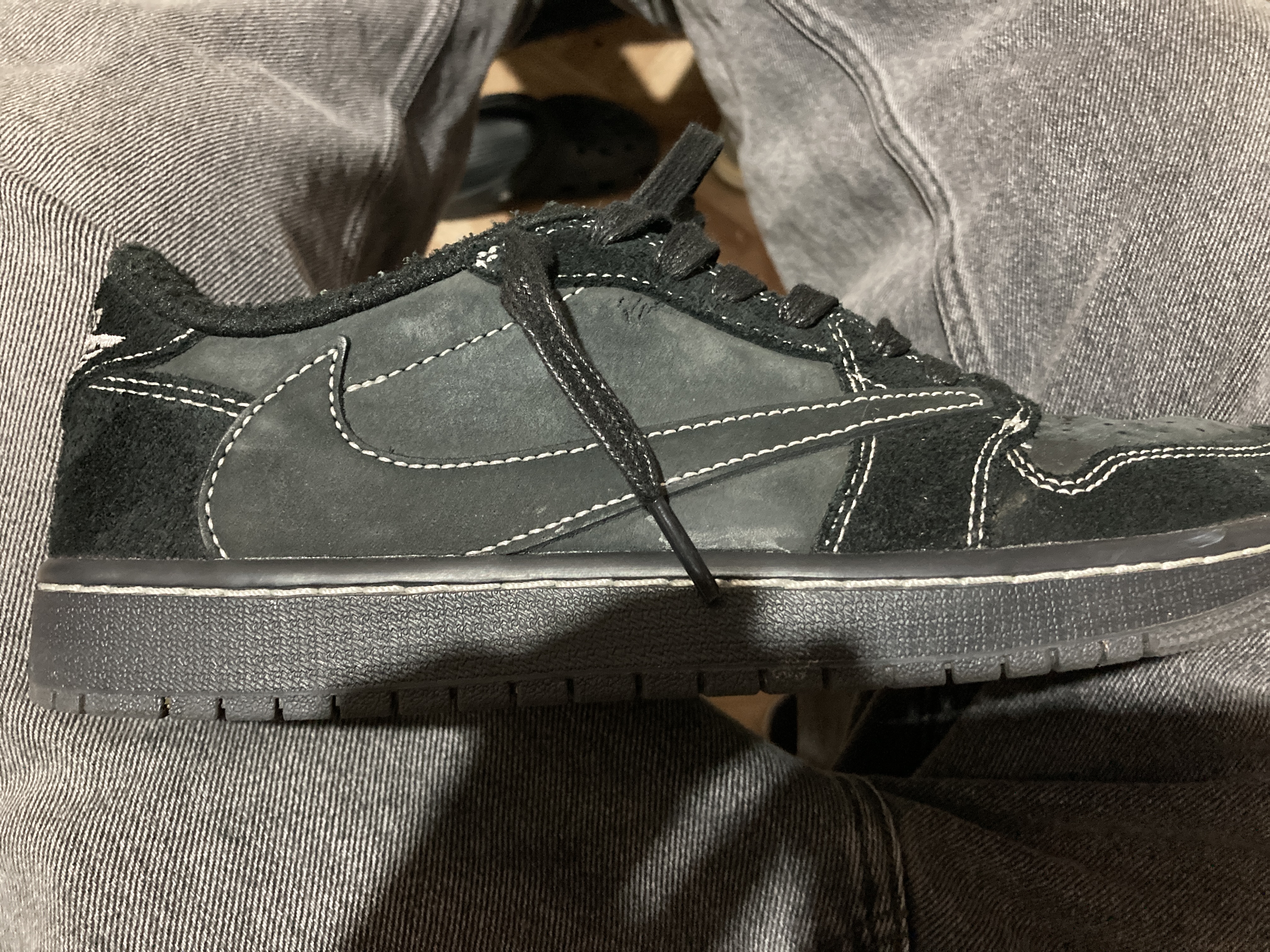  Pkgod Air Jordan 1 Retro Low OG SP Travis Scott Black Phantom review ElOsito