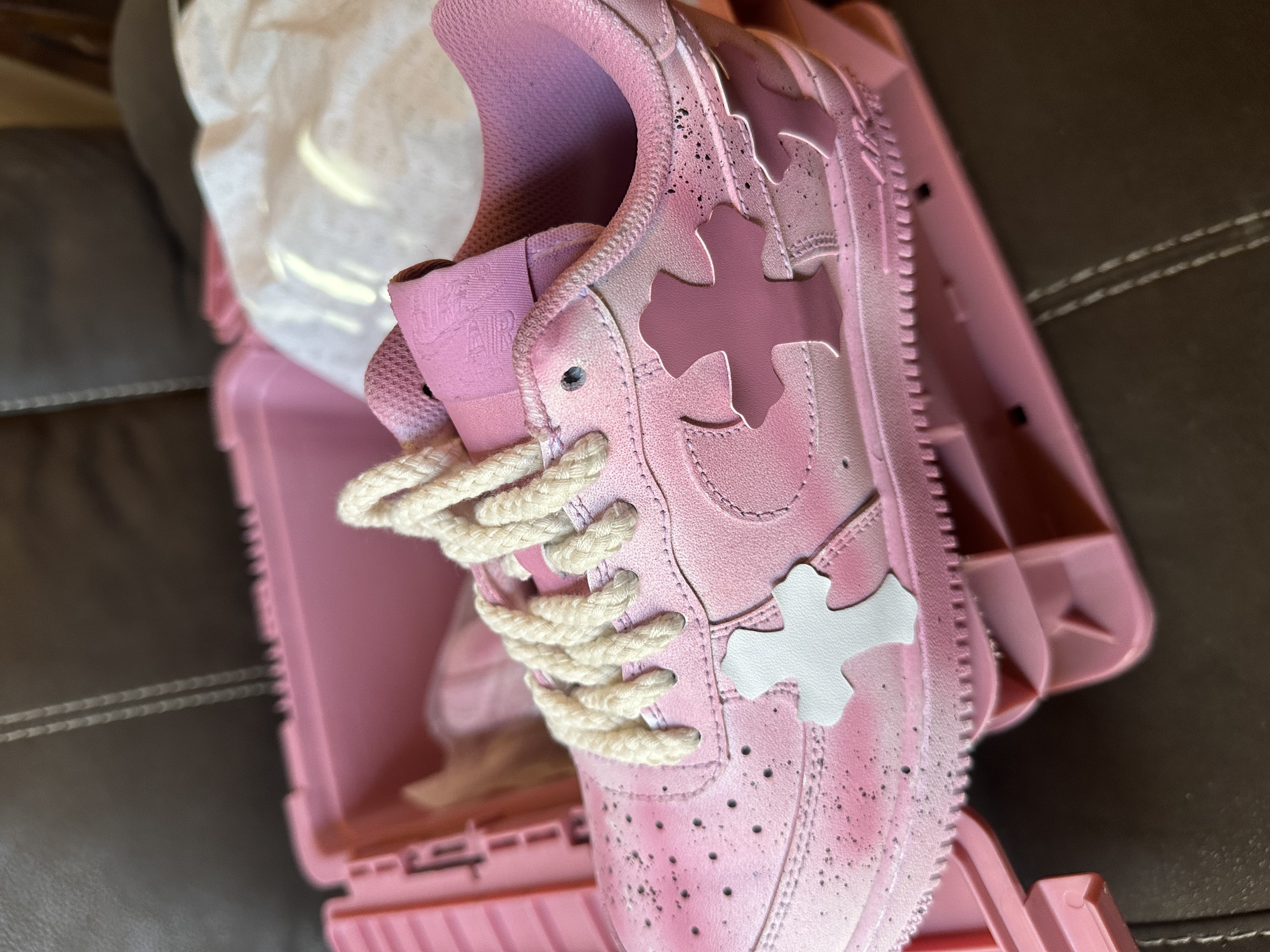    Pkgod Nike Air Force 1 x Chrome Hearts Pink review 1