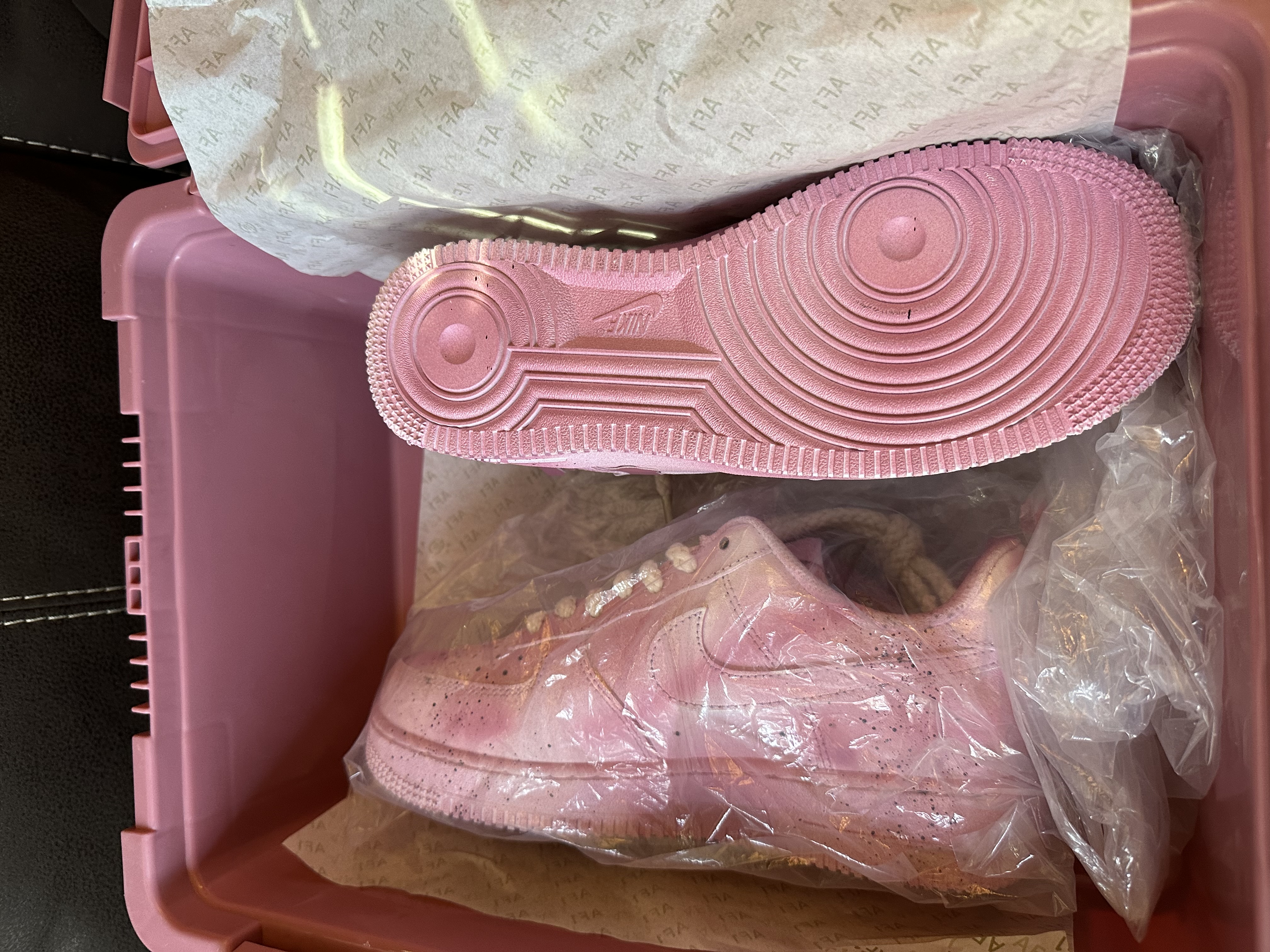    Pkgod Nike Air Force 1 x Chrome Hearts Pink review 2