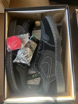  Pkgod Air Jordan 1 Retro Low OG SP Travis Scott Black Phantom review jamoriah zimmerman 