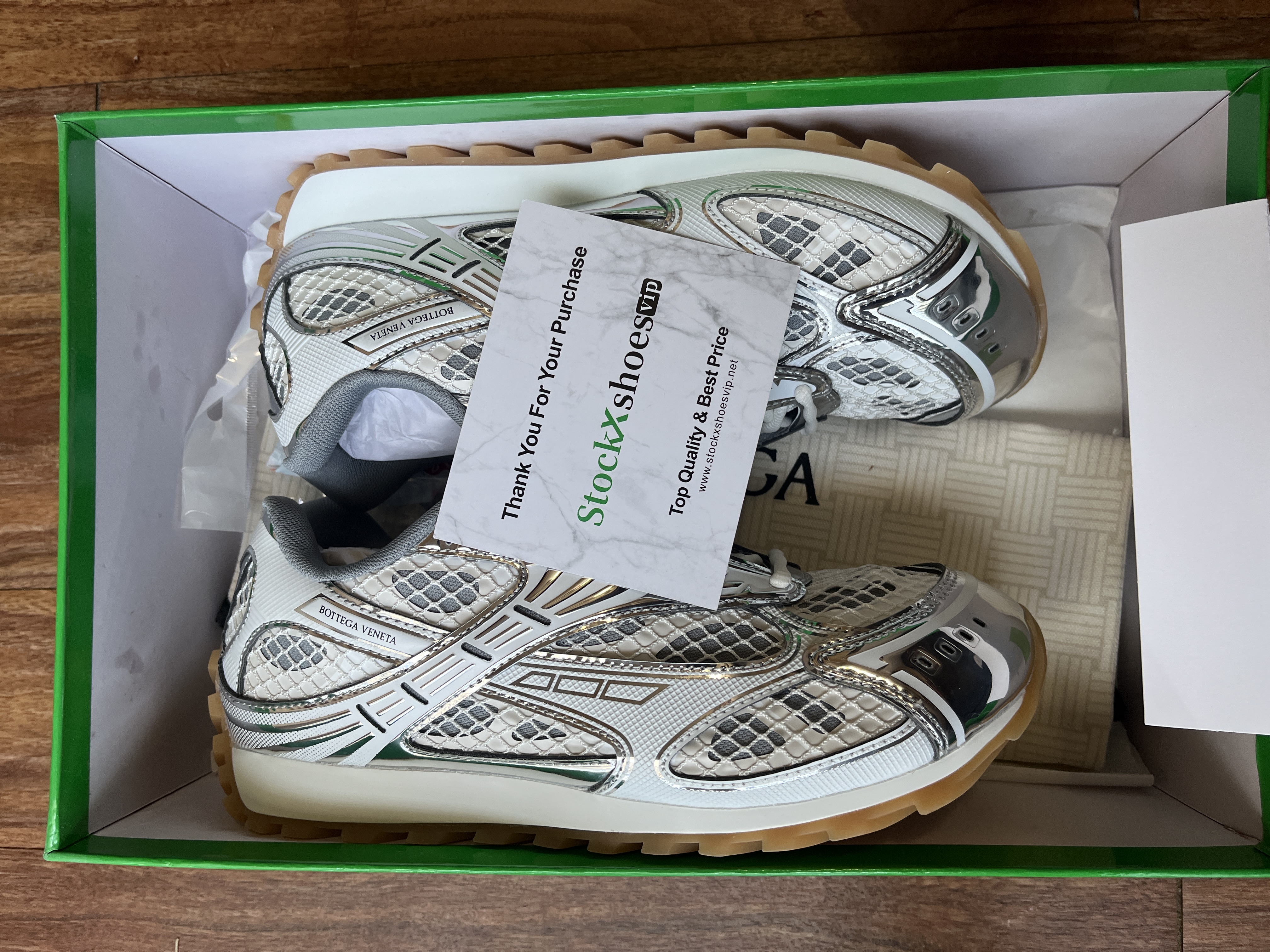 Bottega Veneta Orbit Silver White 741357V2X401425 review Slatt