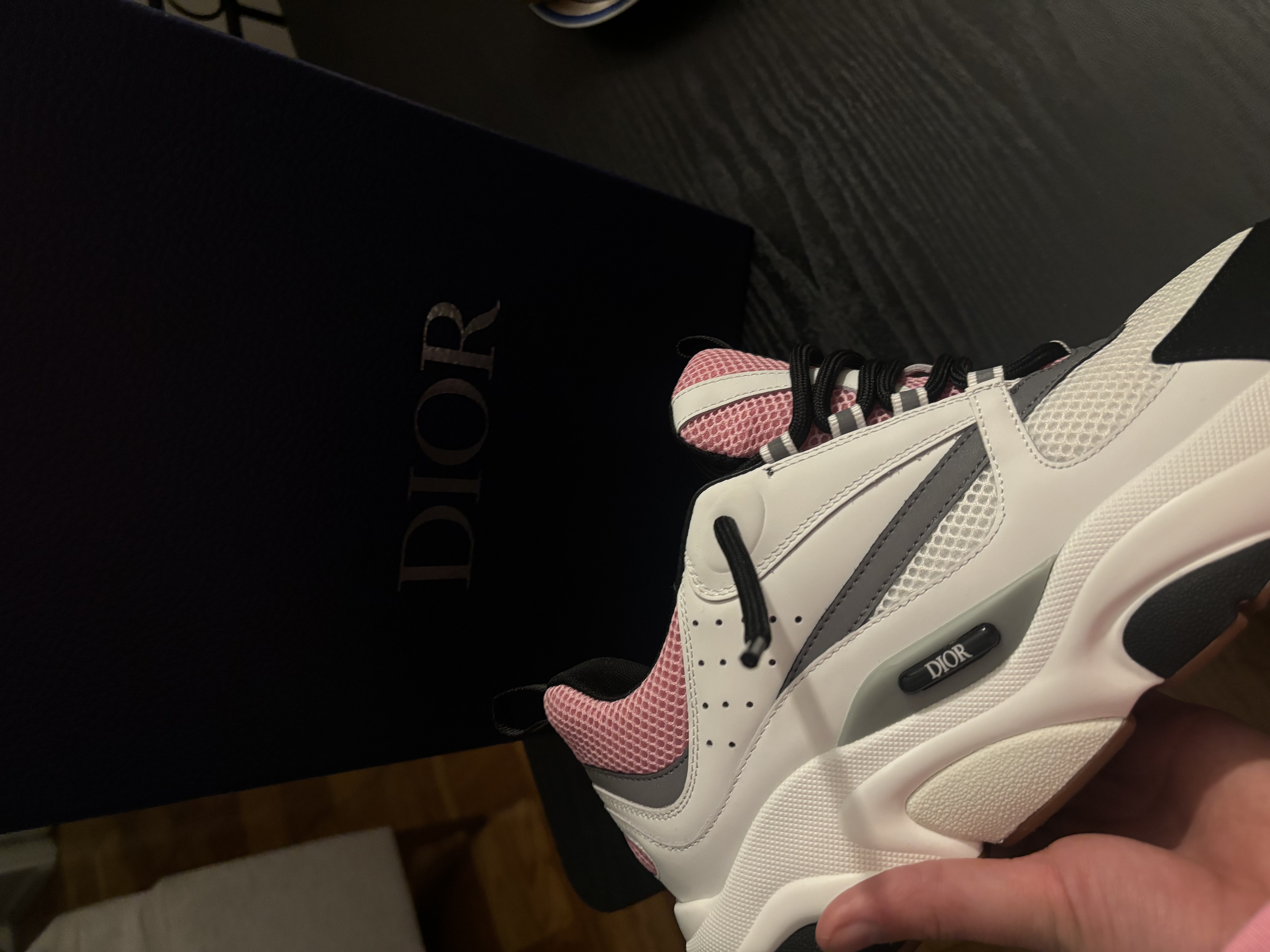 Dior B22 Pink Gray Sneakers Cream 3SN231YKB_H069 review eduxxlen 01