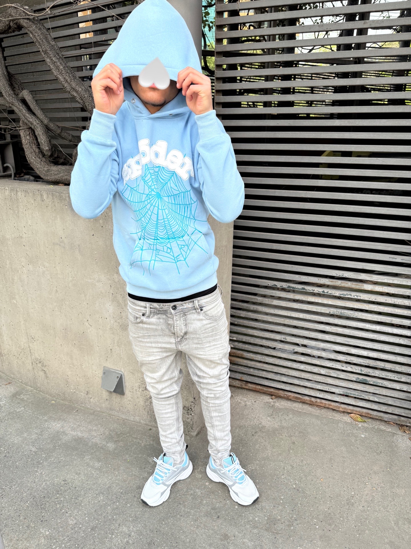 Sp5der Web Hoodie Sky Blue SP5 8D WEB HBB review Zurdo