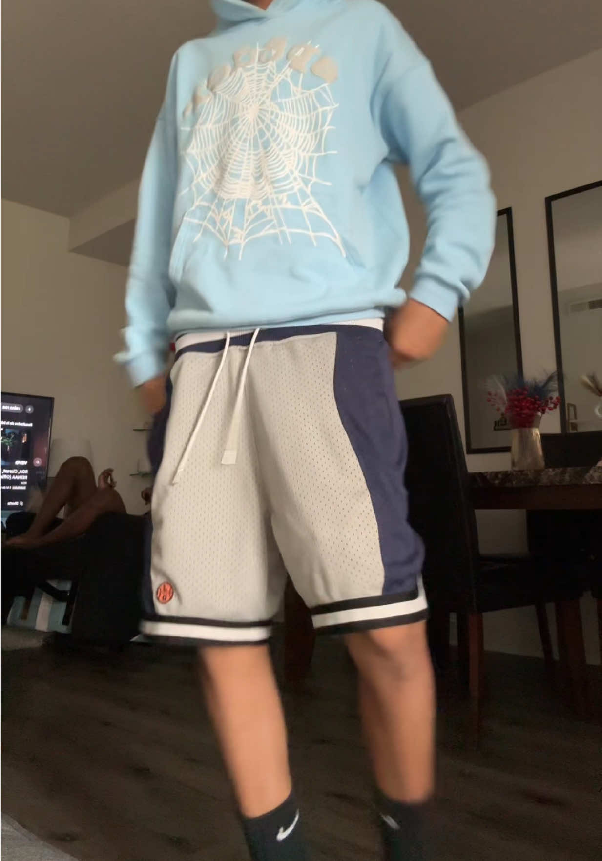 Sp5der Web Hoodie Sky Blue SP5 8D WEB HBB review david 02