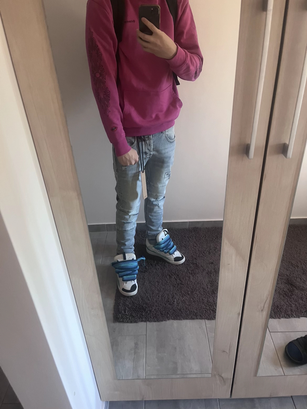 Top Quality Chrome Hearts x Matty Boy Web Hoodie Purple 1383 100000106MBWH review 0
