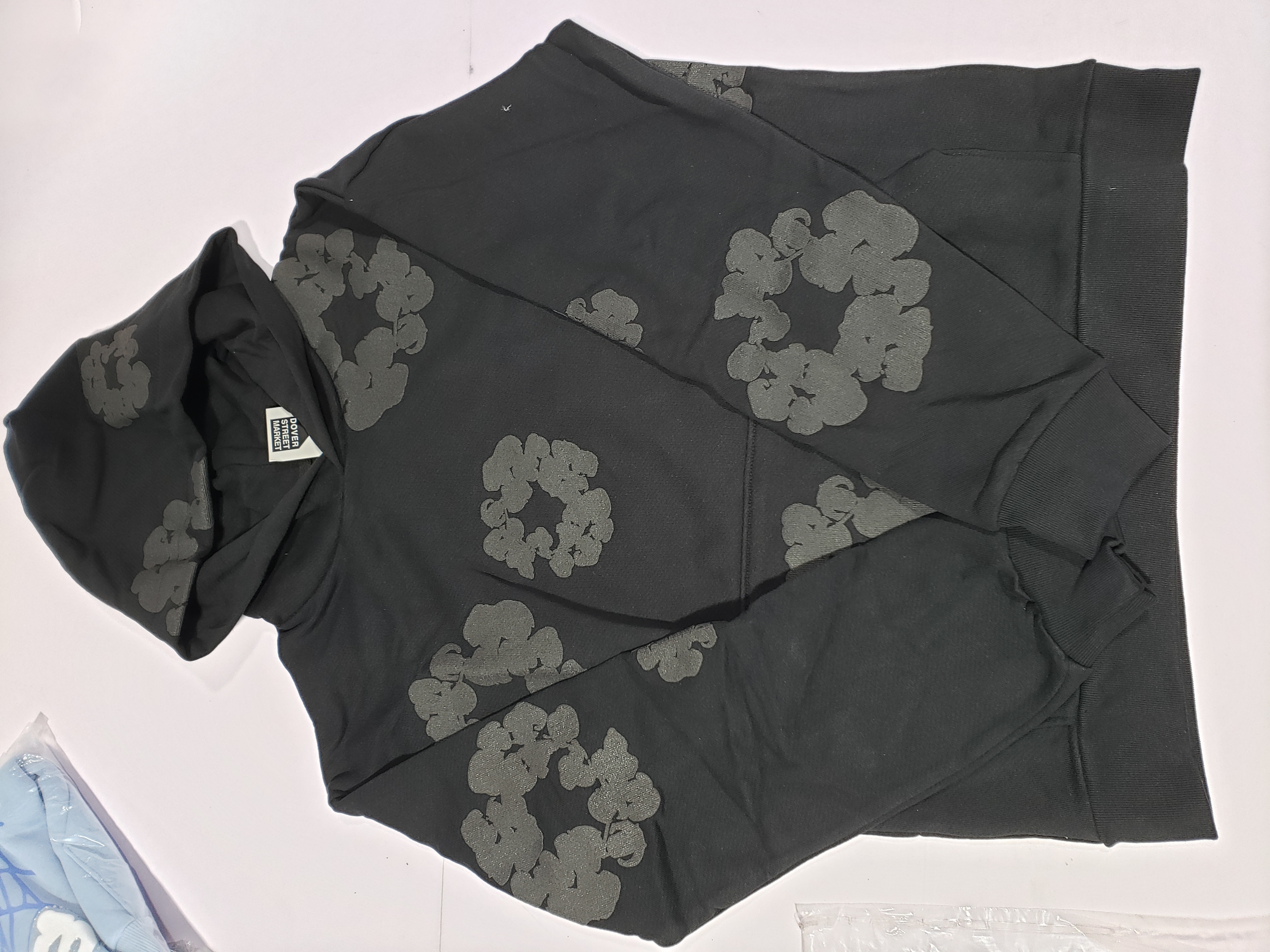 Top Quality Denim Tears Cotton Wreath Hoodie Black Monochrome review 0