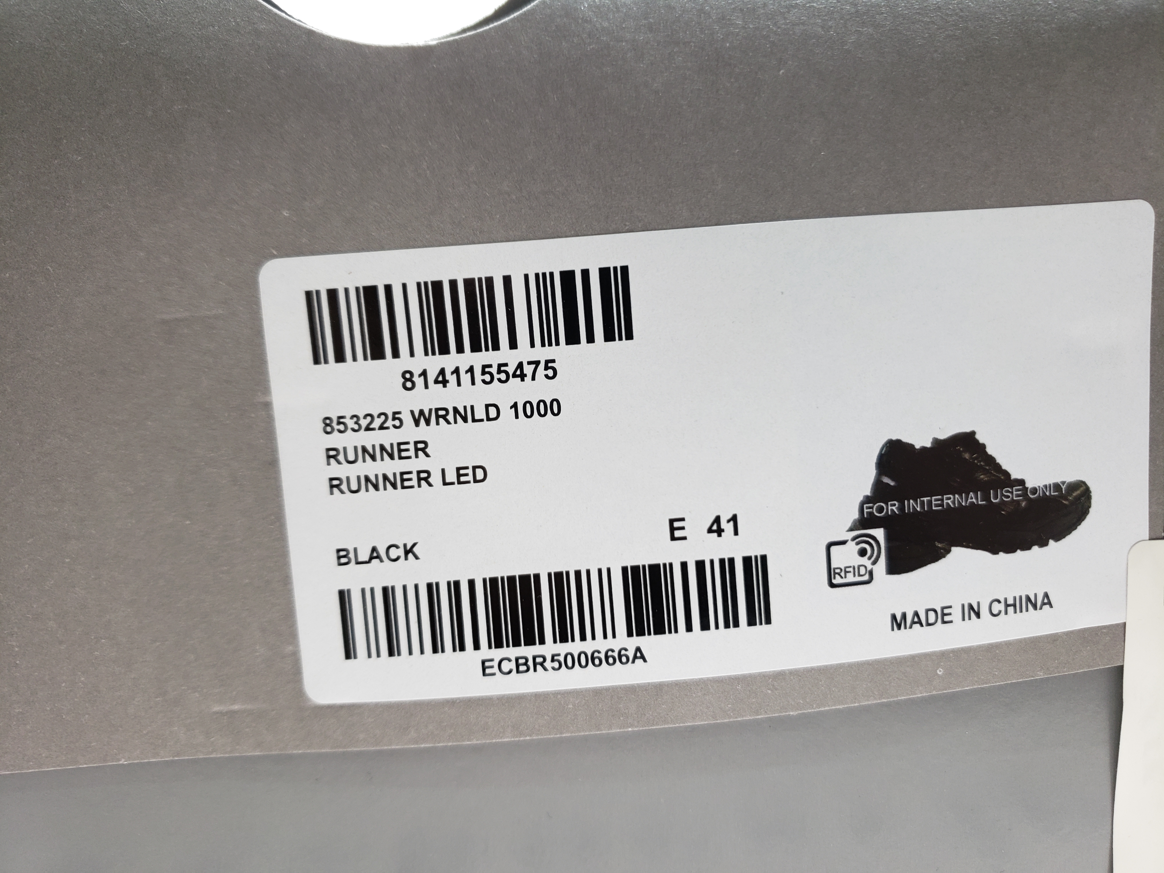 Balenciaga Runner Led Sneaker in Black 853225 WRNLD 1000 review 1