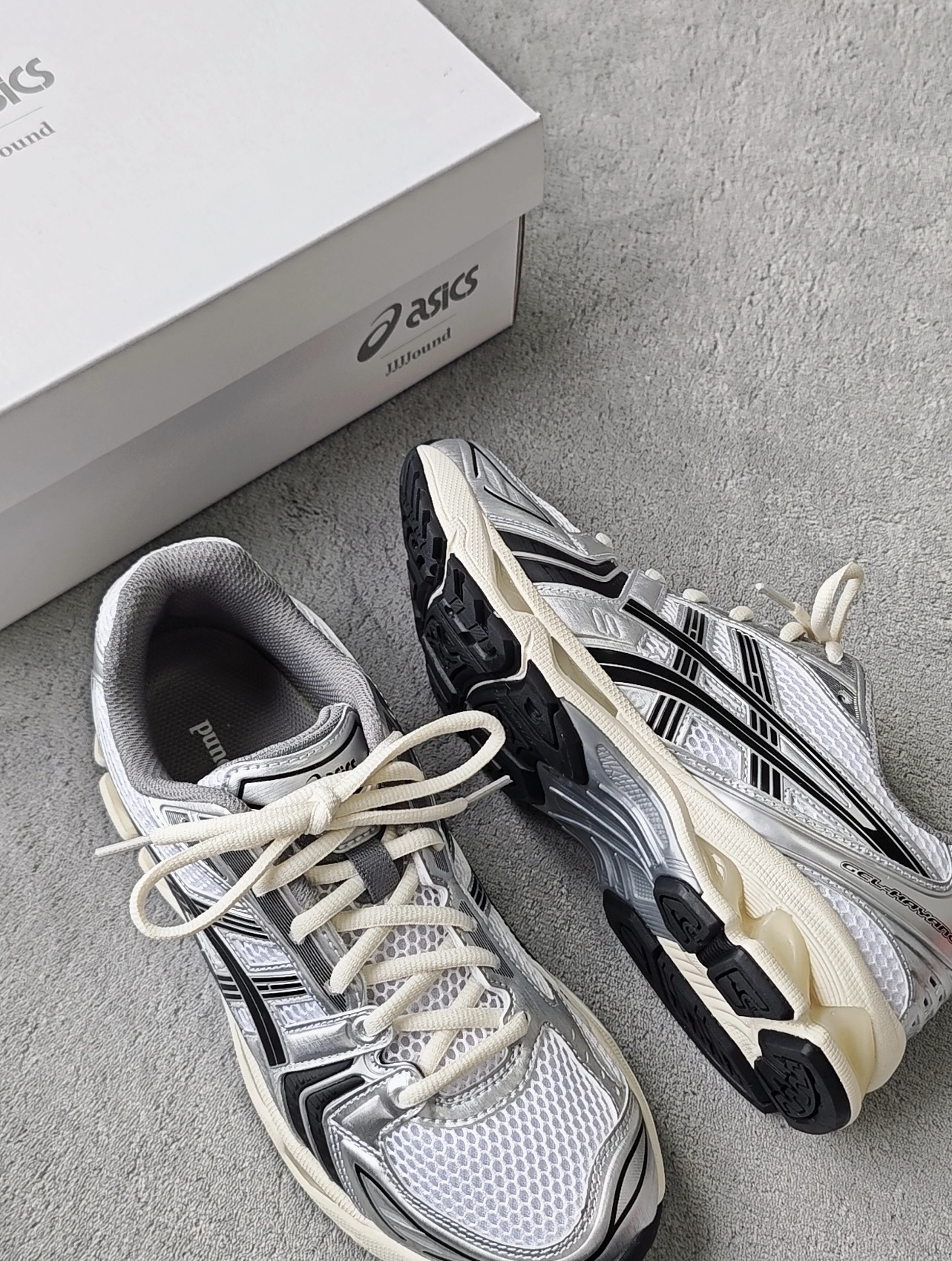    ASICS Gel-Kayano 14 JJJJound Silver Black 1201A457-101 review 0